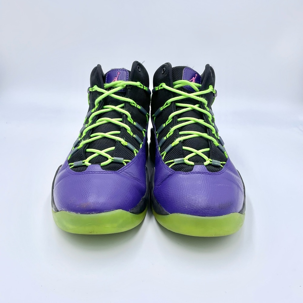 Nike Jordan Prime Flight 616846-018 Purple Black Green Sneakers Men’s Size 8.5 - Picture 3 of 11